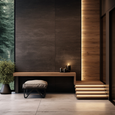 modern styled entryway design